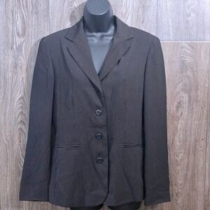 Evan Picone‎ Blazer Women's Size 4 Business Career Jacket Black Gray